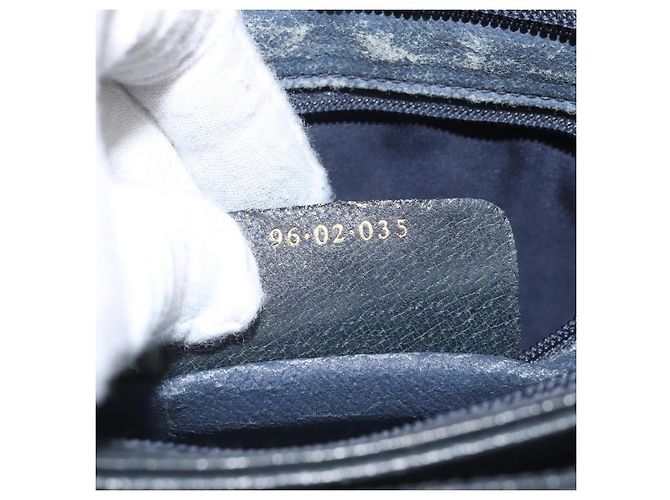 Bolsa de Ombro Gucci GG Supreme Sherry Line PVC Marinho Ouro 96 02 035 Auth MY260 Dourado Azul marinho - vista 22