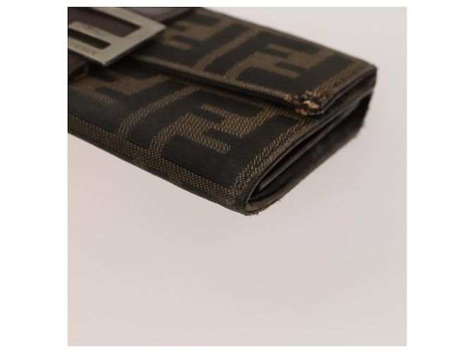 FENDI Zucca Canvas Geldbörse Leder 4Set Blau Braun Schwarz Auth gh433 - Ansicht 13