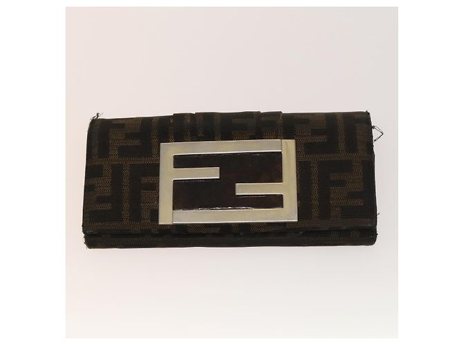 FENDI Zucca Canvas Geldbörse Leder 4Set Blau Braun Schwarz Auth gh433 - Ansicht 17