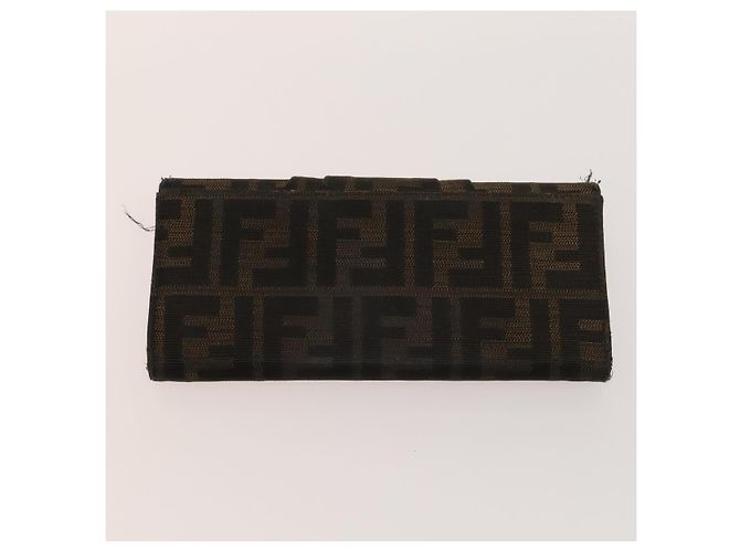 FENDI Zucca Canvas Geldbörse Leder 4Set Blau Braun Schwarz Auth gh433 - Ansicht 18