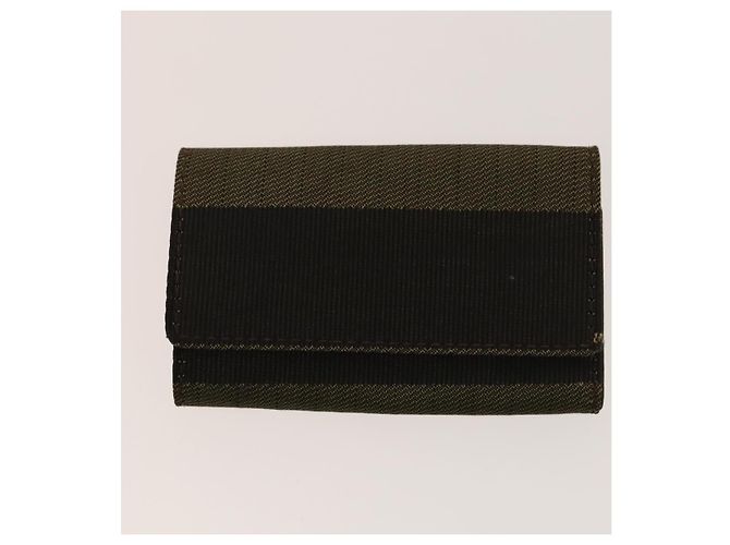 FENDI Zucca Canvas Geldbörse Leder 4Set Blau Braun Schwarz Auth gh433 - Ansicht 2