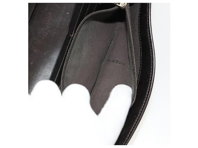 FENDI Zucca Canvas Geldbörse Leder 4Set Blau Braun Schwarz Auth gh433 - Ansicht 24