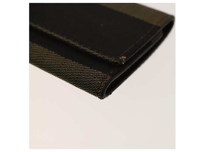 FENDI Zucca Canvas Geldbörse Leder 4Set Blau Braun Schwarz Auth gh433 - Ansicht 6
