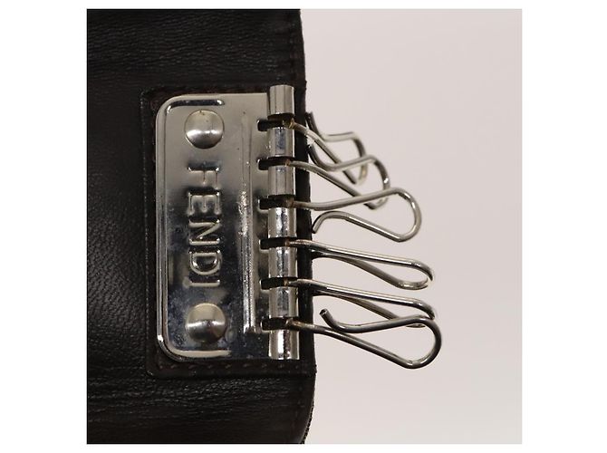 FENDI Zucca Canvas Geldbörse Leder 4Set Blau Braun Schwarz Auth gh433 - Ansicht 8