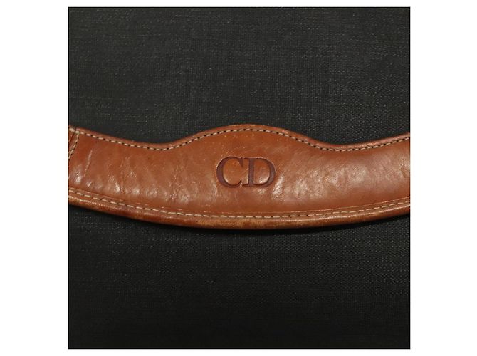 Borsa a spalla in pelle Christian Dior nera e oro Auth bs27816 Nero D'oro - vista 10