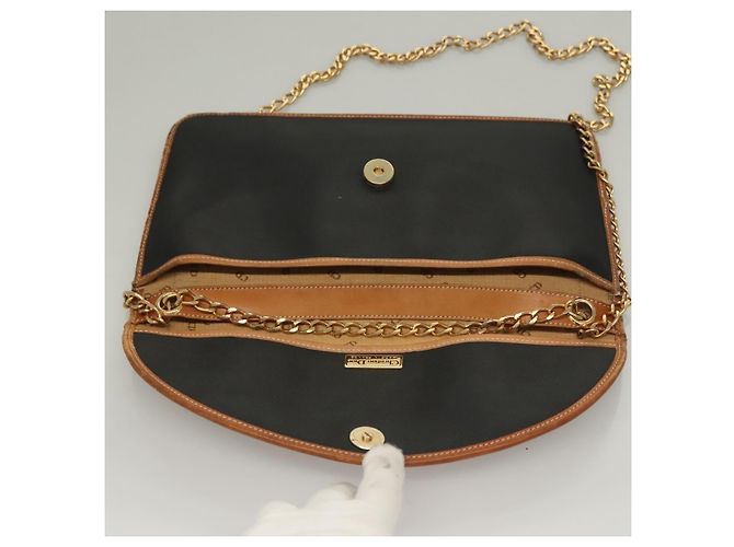 Borsa a spalla in pelle Christian Dior nera e oro Auth bs27816 Nero D'oro - vista 11
