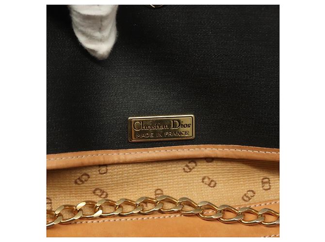 Borsa a spalla in pelle Christian Dior nera e oro Auth bs27816 Nero D'oro - vista 17