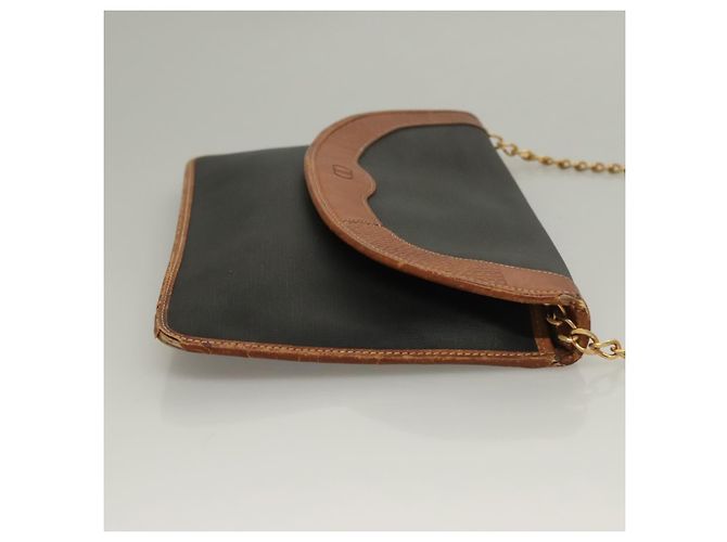 Borsa a spalla in pelle Christian Dior nera e oro Auth bs27816 Nero D'oro - vista 3