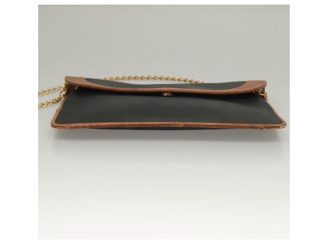 Borsa a spalla in pelle Christian Dior nera e oro Auth bs27816 Nero D'oro - vista 5
