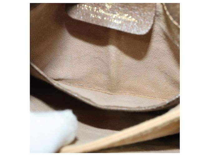 Bolso de Hombro GUCCI GG Supreme Web Sherry Line PVC Beige Oro Rojo Auth ep9566 Roja Dorado - vista 11