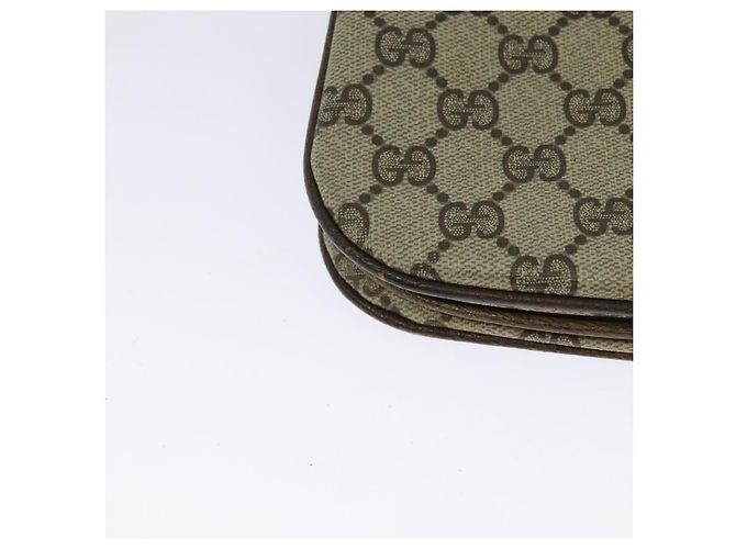 Bolso de Hombro GUCCI GG Supreme Web Sherry Line PVC Beige Oro Rojo Auth ep9566 Roja Dorado - vista 15