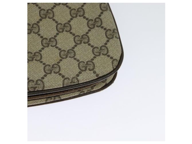 Bolso de Hombro GUCCI GG Supreme Web Sherry Line PVC Beige Oro Rojo Auth ep9566 Roja Dorado - vista 16