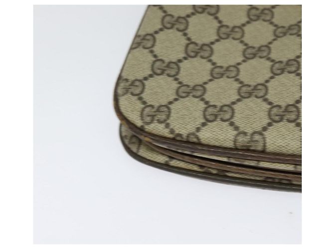 Bolso de Hombro GUCCI GG Supreme Web Sherry Line PVC Beige Oro Rojo Auth ep9566 Roja Dorado - vista 9