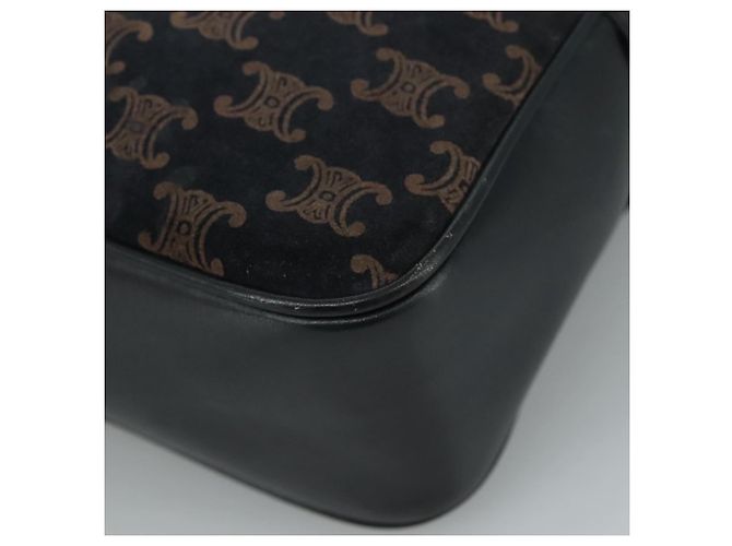 Céline CELINE Macadam Canvas Shoulder Bag Suede Leather Navy Auth mr965 Navy blue - view 10