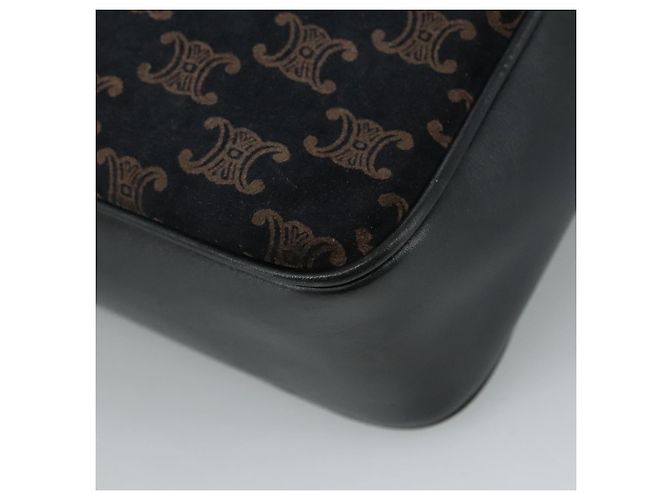 Céline CELINE Macadam Canvas Shoulder Bag Suede Leather Navy Auth mr965 Navy blue - view 12