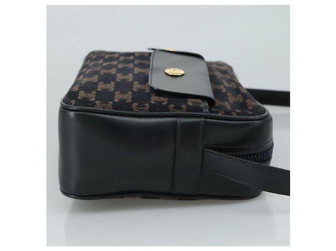 Céline CELINE Macadam Canvas Shoulder Bag Suede Leather Navy Auth mr965 Navy blue - view 4