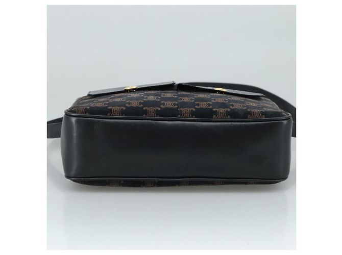 Céline CELINE Macadam Canvas Shoulder Bag Suede Leather Navy Auth mr965 Navy blue - view 9