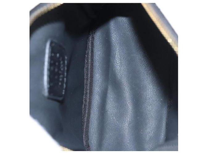 MCM Vicetos Logogram Backpack PVC Leather White Navy gold Auth BA110 Golden Navy blue - view 20