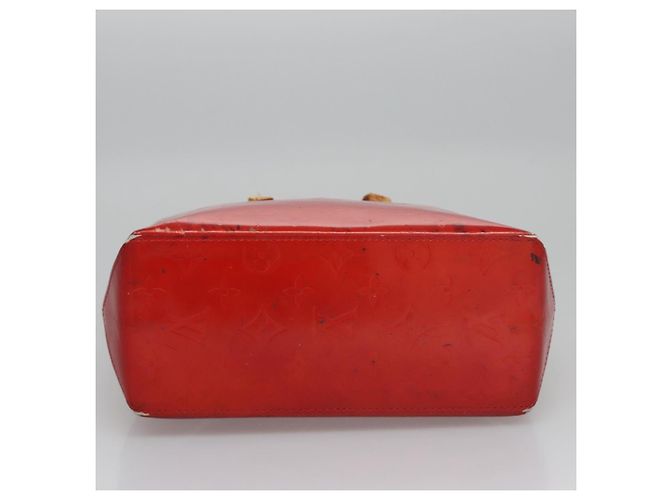 LOUIS VUITTON Monogram Vernis Reade PM Borsa a Mano Rossa M91088 LV Auth 104158 Rosso - vista 10