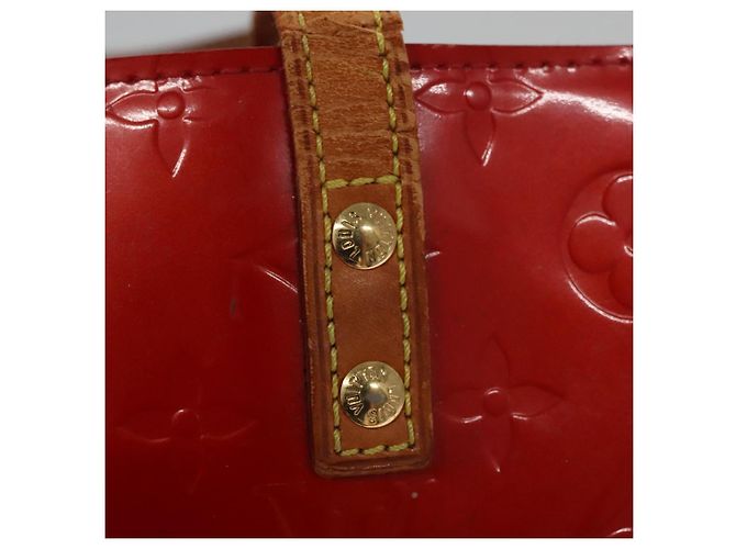 LOUIS VUITTON Monogram Vernis Reade PM Borsa a Mano Rossa M91088 LV Auth 104158 Rosso - vista 15