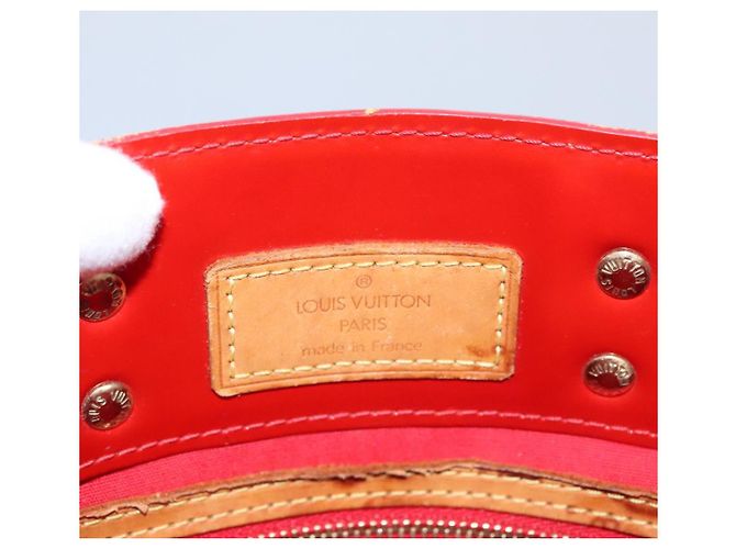 LOUIS VUITTON Monogram Vernis Reade PM Borsa a Mano Rossa M91088 LV Auth 104158 Rosso - vista 16