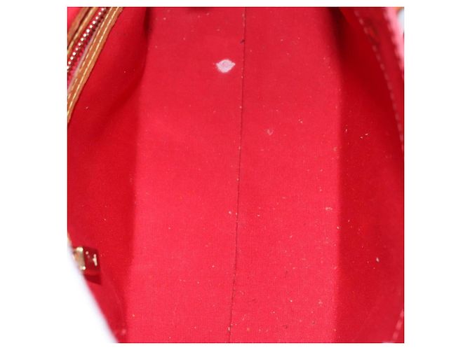 LOUIS VUITTON Monogram Vernis Reade PM Borsa a Mano Rossa M91088 LV Auth 104158 Rosso - vista 17