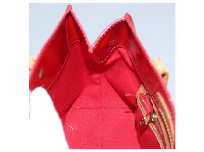 LOUIS VUITTON Monogram Vernis Reade PM Borsa a Mano Rossa M91088 LV Auth 104158 Rosso - vista 19