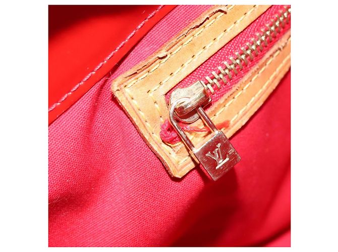 LOUIS VUITTON Monogram Vernis Reade PM Borsa a Mano Rossa M91088 LV Auth 104158 Rosso - vista 20