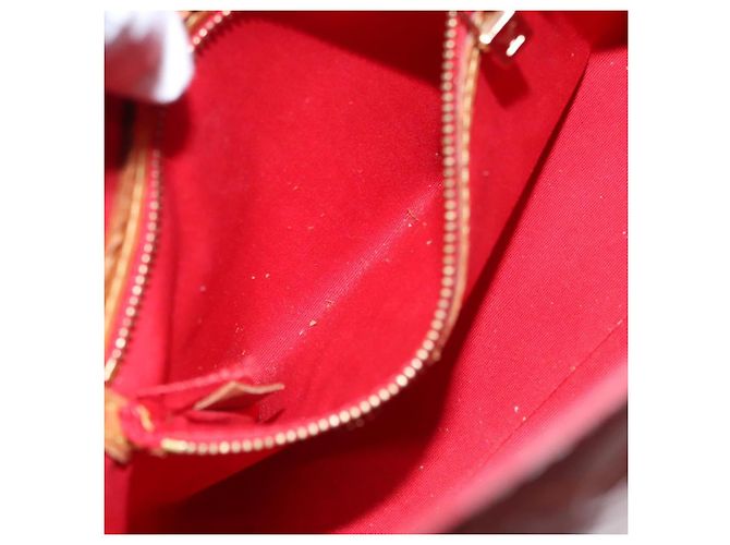 LOUIS VUITTON Monogram Vernis Reade PM Borsa a Mano Rossa M91088 LV Auth 104158 Rosso - vista 21