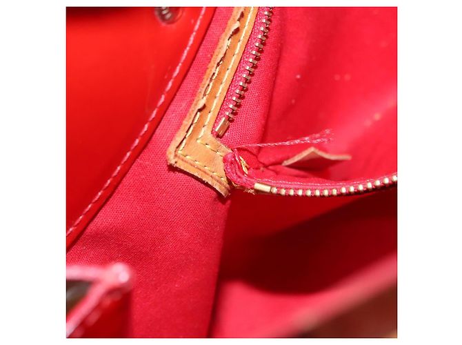 LOUIS VUITTON Monogram Vernis Reade PM Borsa a Mano Rossa M91088 LV Auth 104158 Rosso - vista 22