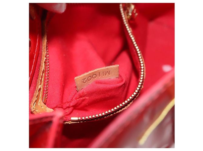 LOUIS VUITTON Monogram Vernis Reade PM Borsa a Mano Rossa M91088 LV Auth 104158 Rosso - vista 23