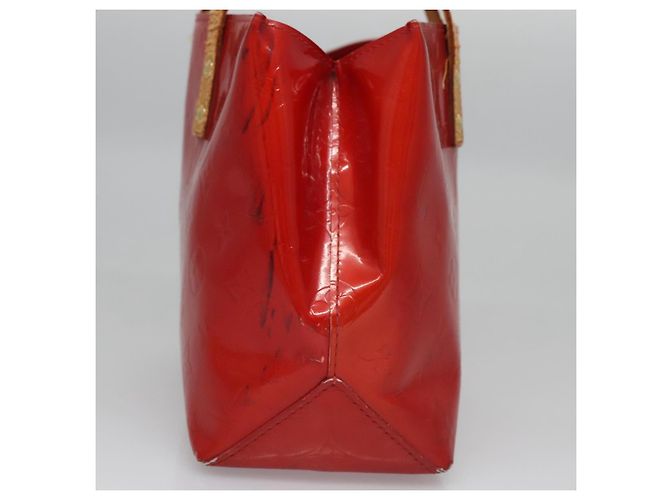 LOUIS VUITTON Monogram Vernis Reade PM Borsa a Mano Rossa M91088 LV Auth 104158 Rosso - vista 6