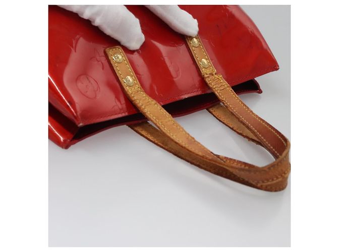 LOUIS VUITTON Monogram Vernis Reade PM Borsa a Mano Rossa M91088 LV Auth 104158 Rosso - vista 7