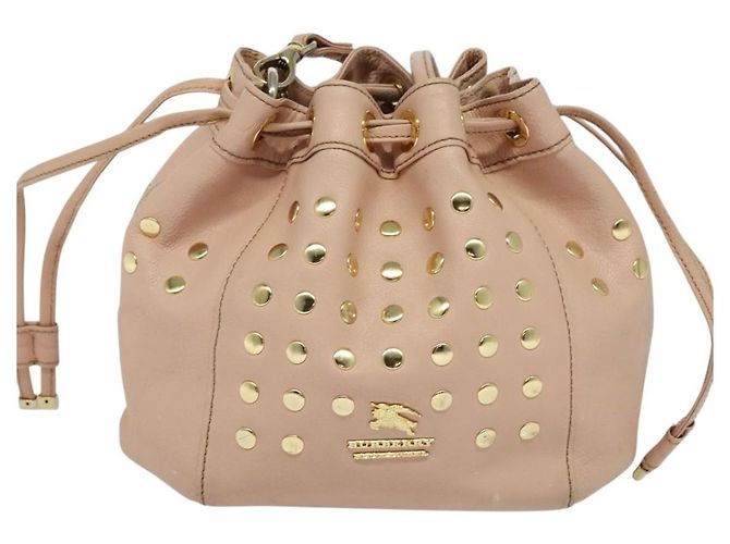 Borsa a spalla in pelle Burberry Blue Label oro rosa Auth EC376 D'oro - vista 2
