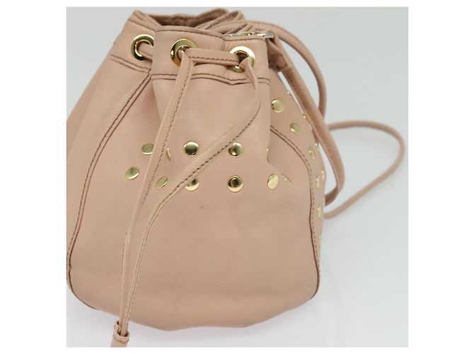 Borsa a spalla in pelle Burberry Blue Label oro rosa Auth EC376 D'oro - vista 4