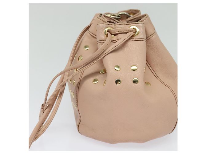Borsa a spalla in pelle Burberry Blue Label oro rosa Auth EC376 D'oro - vista 5