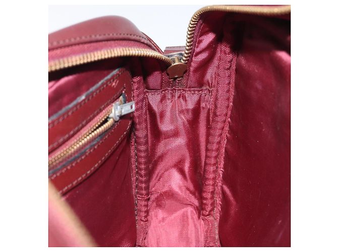 CARTIER Must Line Borsa a Spalla in Pelle Rosso Vino Oro Auth BA1020 D'oro Bordò - vista 17