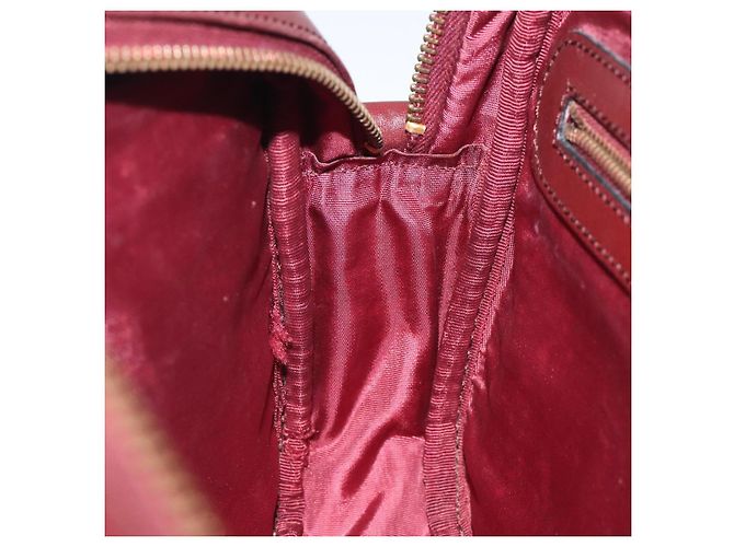 CARTIER Must Line Borsa a Spalla in Pelle Rosso Vino Oro Auth BA1020 D'oro Bordò - vista 18