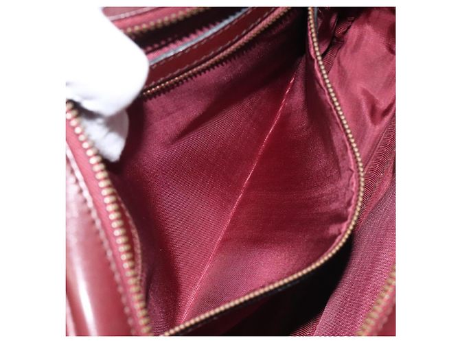 CARTIER Must Line Borsa a Spalla in Pelle Rosso Vino Oro Auth BA1020 D'oro Bordò - vista 19
