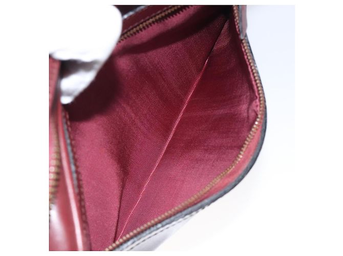 CARTIER Must Line Borsa a Spalla in Pelle Rosso Vino Oro Auth BA1020 D'oro Bordò - vista 20