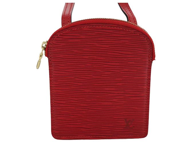 LOUIS VUITTON Pochette Secret Accessorio Epi Rosso LV Auth 95155SV - vista 13
