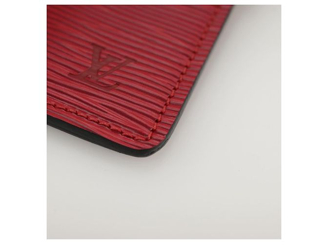 LOUIS VUITTON Pochette Secret Accessorio Epi Rosso LV Auth 95155SV - vista 16