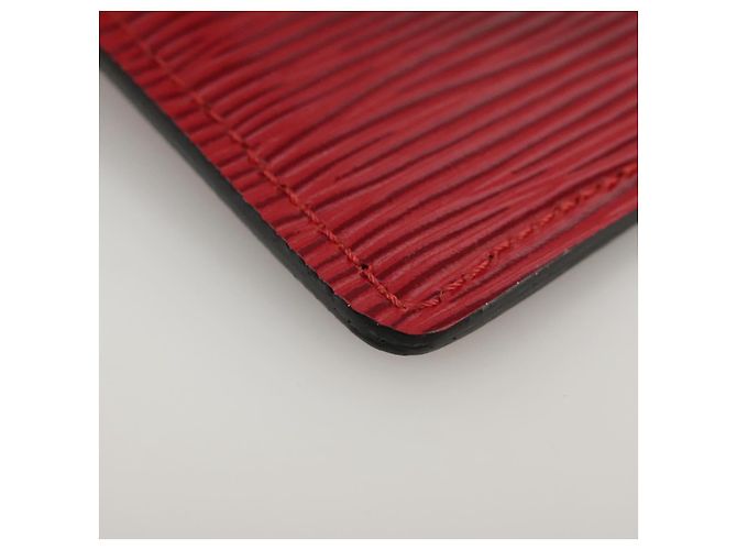 LOUIS VUITTON Pochette Secret Accessorio Epi Rosso LV Auth 95155SV - vista 17