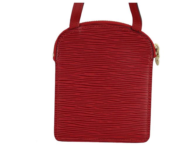 LOUIS VUITTON Pochette Secret Accessorio Epi Rosso LV Auth 95155SV - vista 2