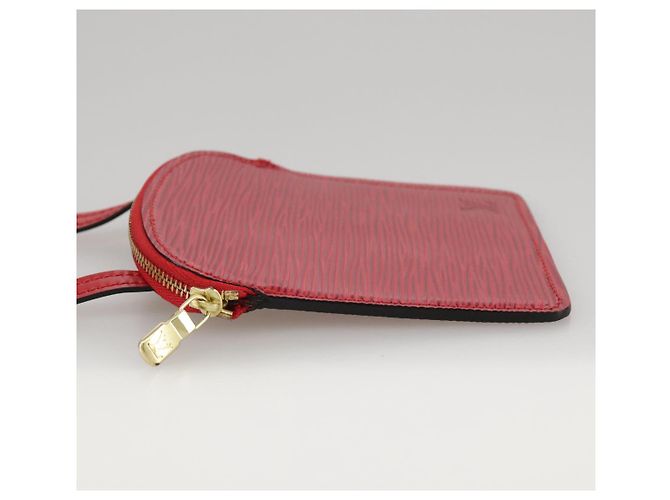 LOUIS VUITTON Pochette Secret Accessorio Epi Rosso LV Auth 95155SV - vista 3