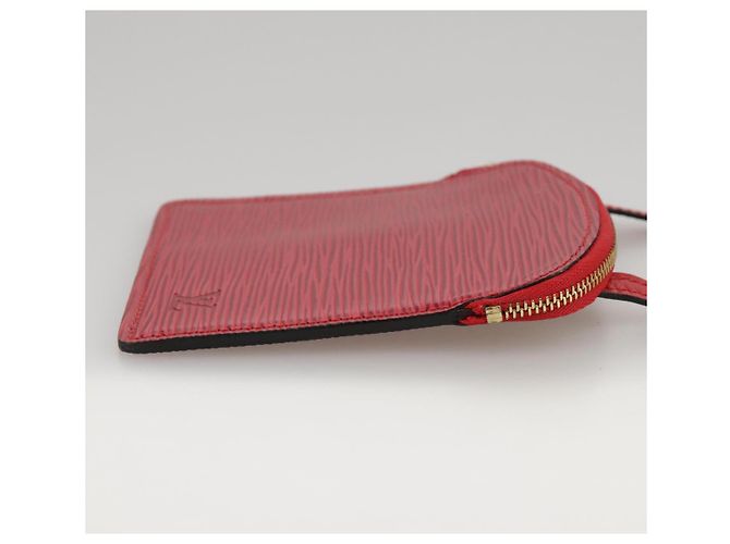LOUIS VUITTON Pochette Secret Accessorio Epi Rosso LV Auth 95155SV - vista 4