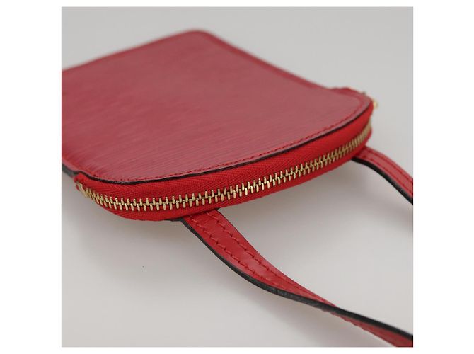 LOUIS VUITTON Pochette Secret Accessorio Epi Rosso LV Auth 95155SV - vista 6