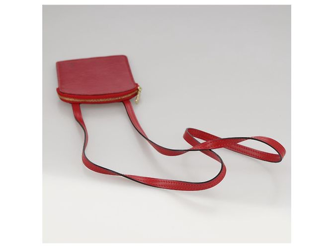 LOUIS VUITTON Pochette Secret Accessorio Epi Rosso LV Auth 95155SV - vista 7