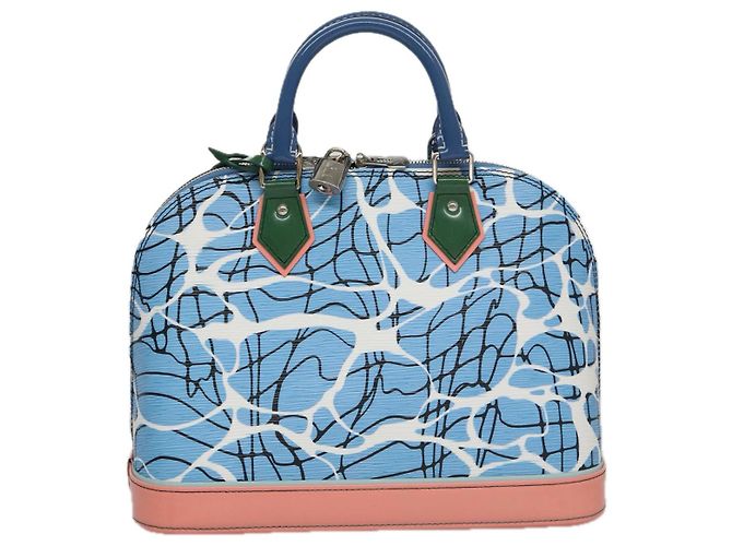 LOUIS VUITTON Borsa a Mano Epi Alma PM 2way Blu M41571 LV Auth 98199SAV - vista 13