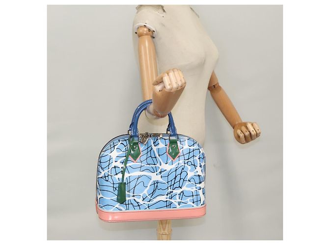 LOUIS VUITTON Borsa a Mano Epi Alma PM 2way Blu M41571 LV Auth 98199SAV - vista 24